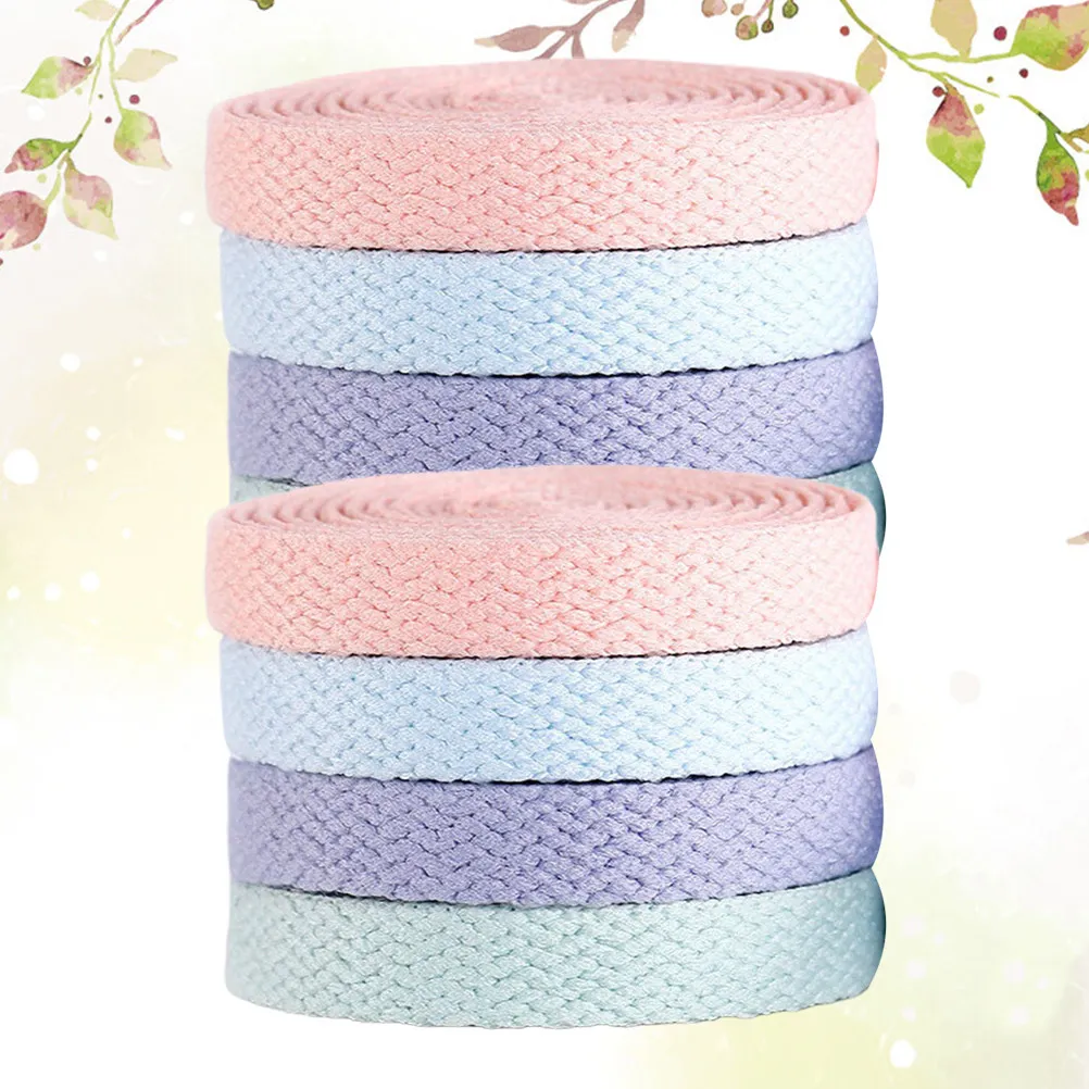 

Набор из 8 разноцветных плоских полиэстеровых шнурков длиной 140 см для кроссовок и повседневной обуви, модные шнурки с высокой видимостью, в ассортименте цветов