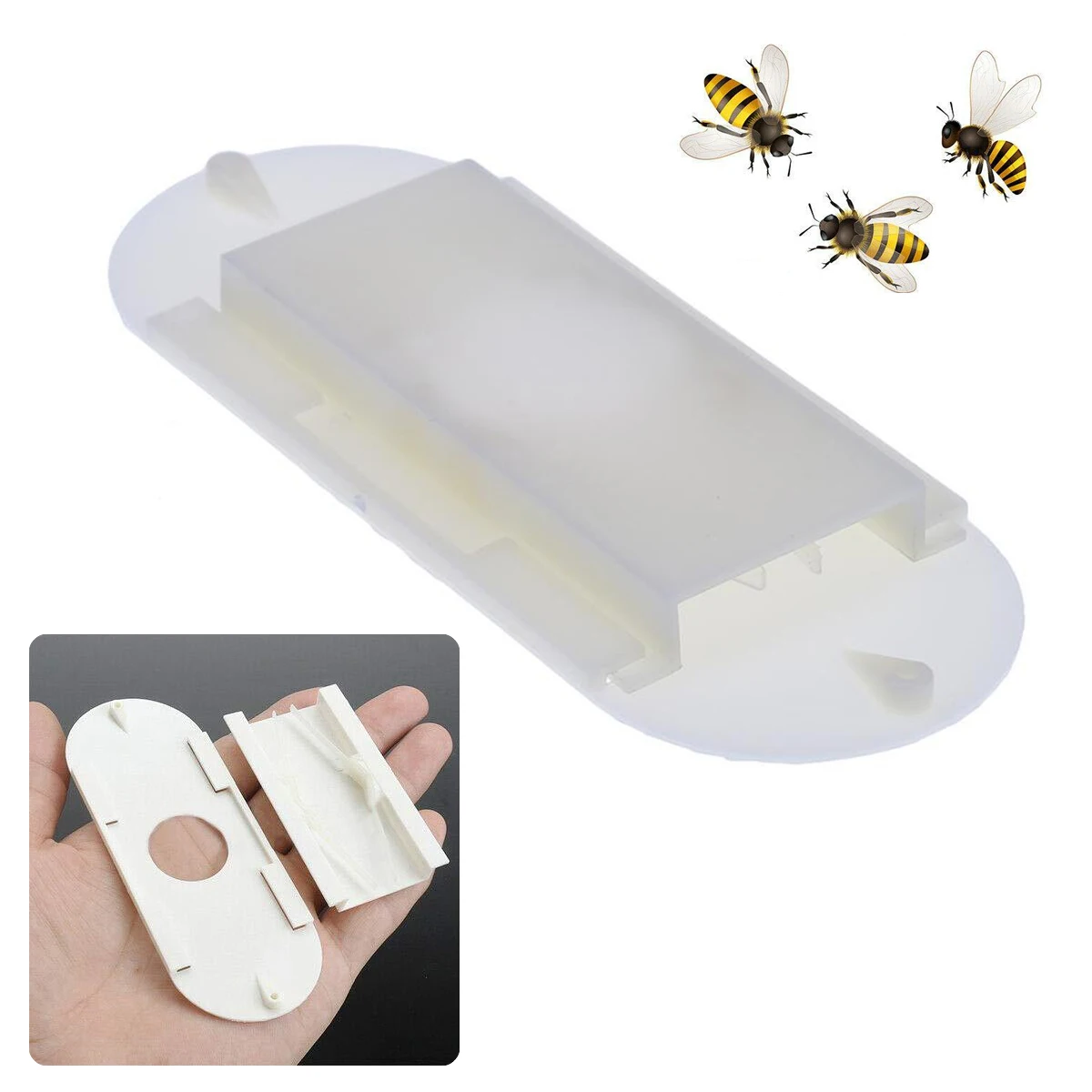 Bee Escape Device Plastic Porter Nest Door Escape Box White Beehive Door For Bee Export Professional Beekeeping Tools 5Pcs