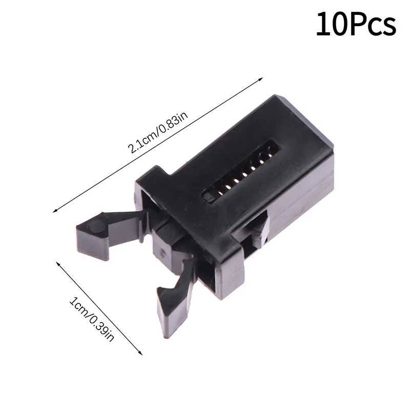 10Pcs Trash Can Plastic Lock Self-Locking Switch Replacement Catch Compatible Touch Lid Bin Latch Black White Repair Clip.