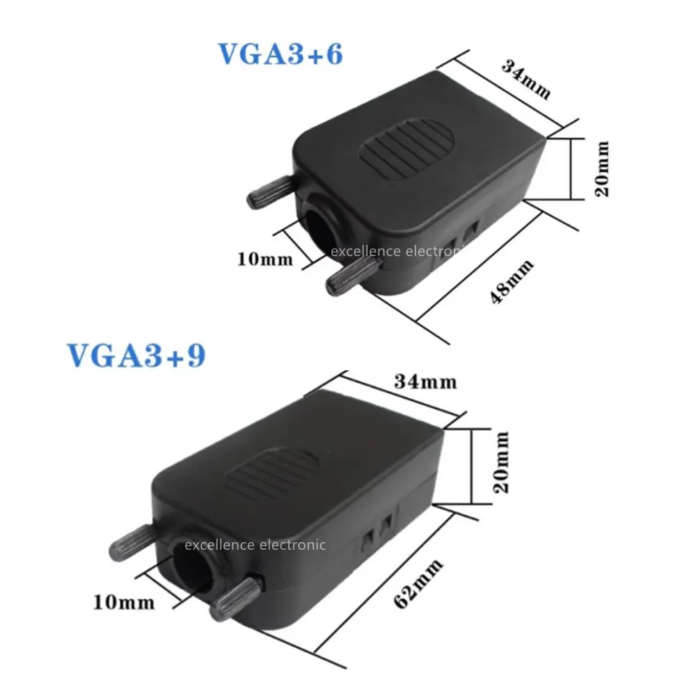 D-SUB DB15 Male 15Pin Jack Port to Terminal Breakout Board Connector 3Row Plug DR15 VGA Male Female with Case