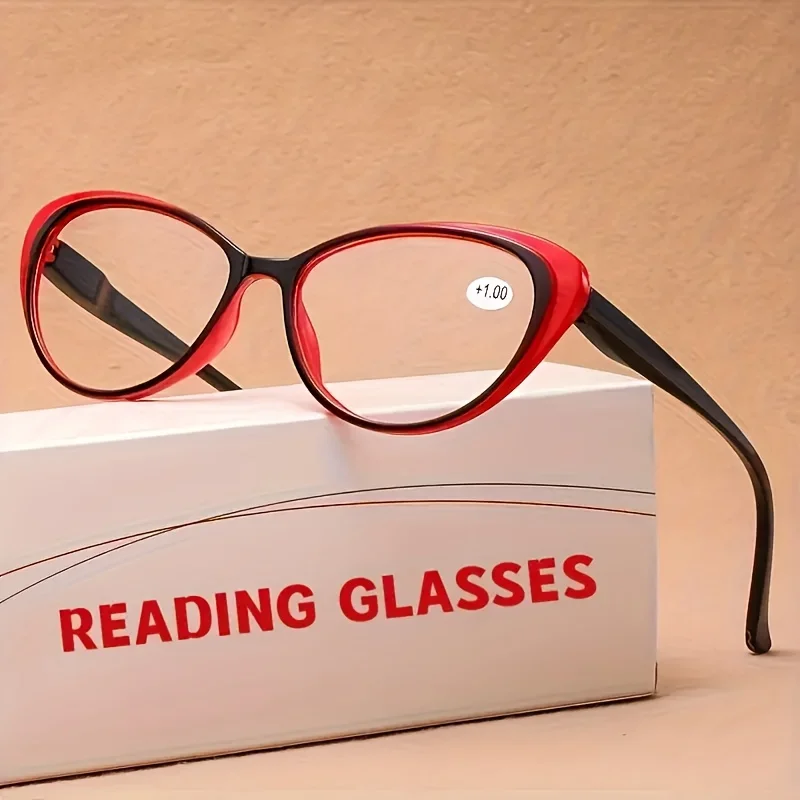 Neue Cat Eye Lesebrille Sommer Dekoration Anti-blaues Licht Gläser Mode Paket Blumen Gläser