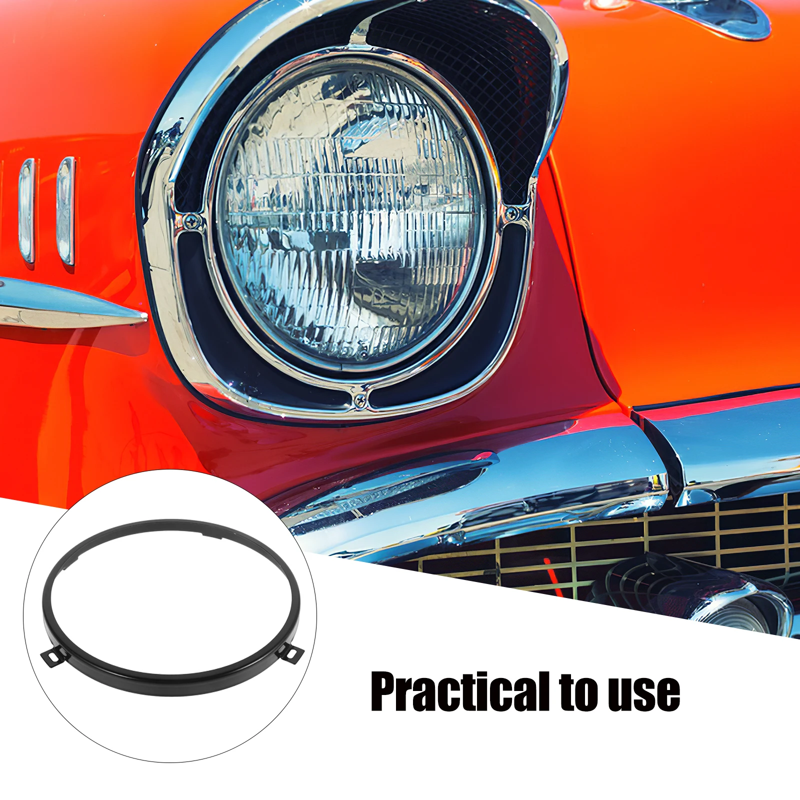 

1 Pair 7 Inch Headlight Mounting Bracket Ring Compatible With Jeep Durable Metal Round Headlamp Bezel Cover Replacement