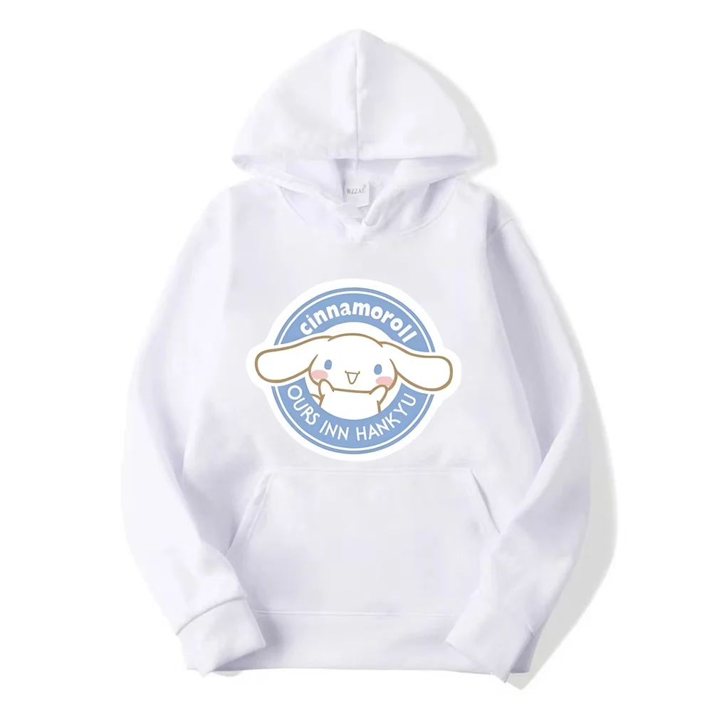 

Cinnamoroll Cartoon Anime Women Pullover Tops Spring Autumn Men Hoodie Fashion White Sports Couple Sweatshirt Clothes Hot Sale