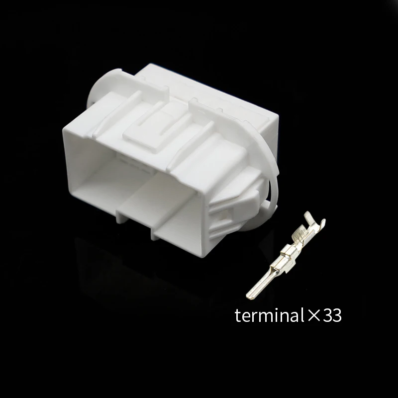 936280-1 TE type 33pin automotive connector, white 5mm pitch male and female wire harness plug, male head