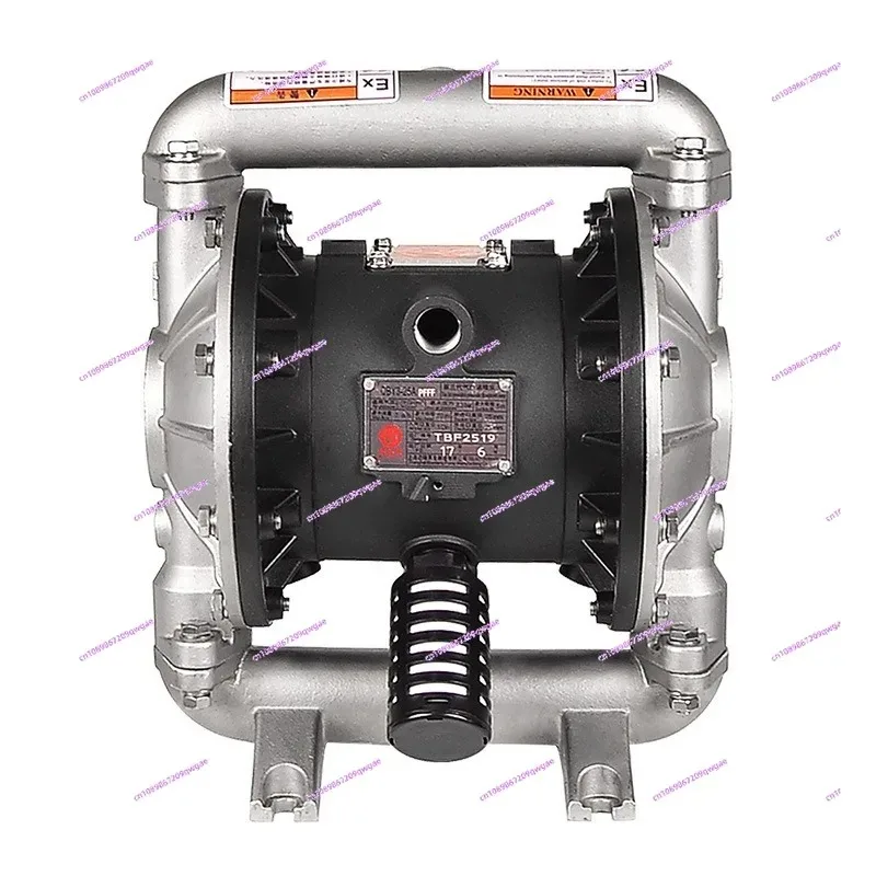 BFQ-25PTFF Pneumatic Diaphragm Pump - 1 Inch, Stainless Steel, Acid/Alkali Resistant, Chemical Water Pump for Industrial Use
