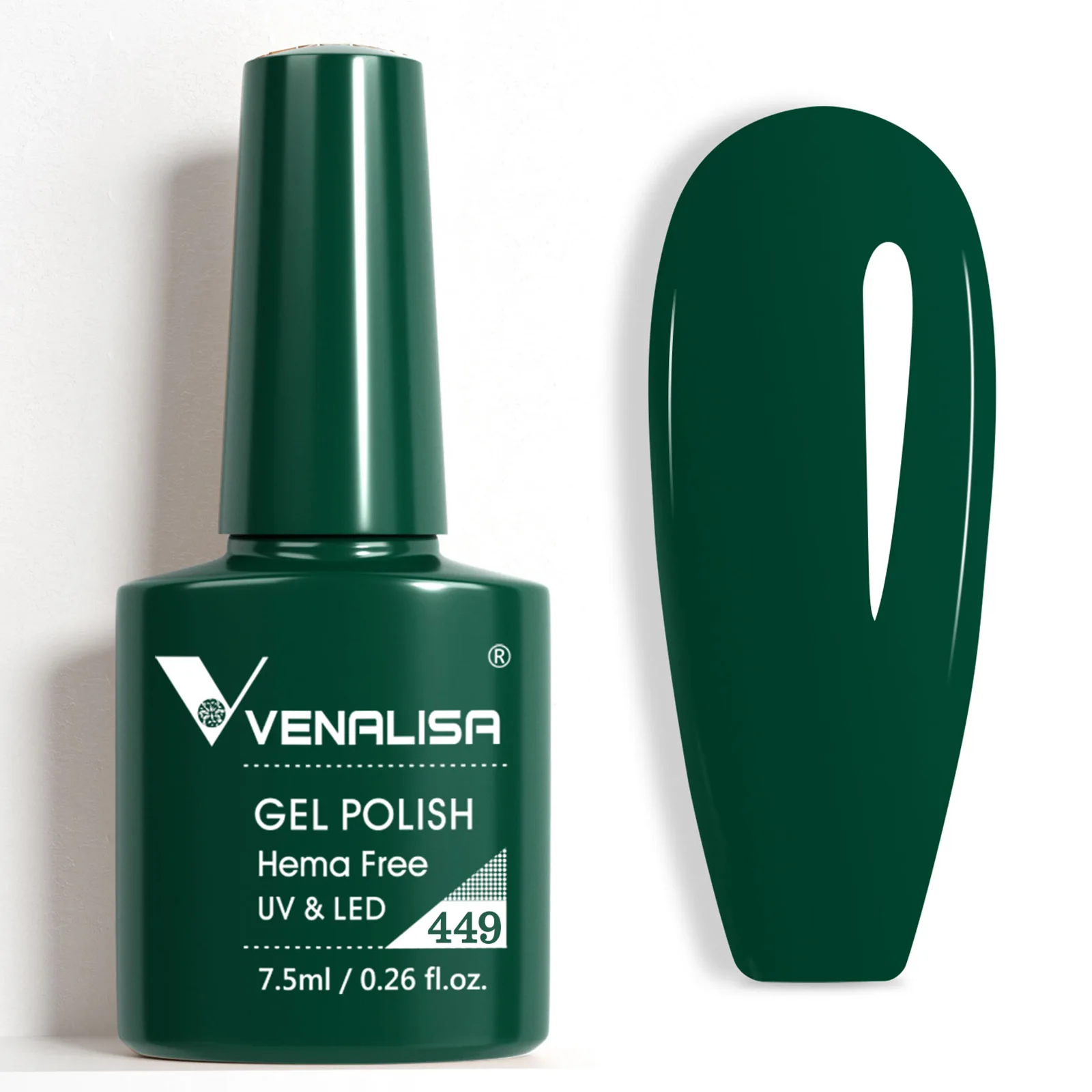 VENALISA Nail Gel Polish 7.5ml TPO/HEMA FREE Christmas Red Sparkle Sequin  Color Gel Semi Permanent Soak Off UV LED Gel Polish