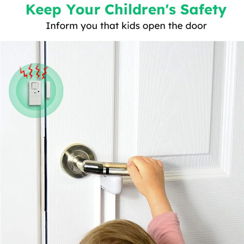 RISE-сигнализация для дверных окон, регулируемая громкость, звуковой сигнал/сигнализация, датчик сигнализации для дверных окон для домашней безопасности, безопасность детей, 4 шт.
