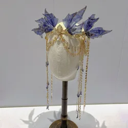 Elf Mermaid Hair Crown Hair Accessories Antique Fringed Western Regions Princess Jewelry Set