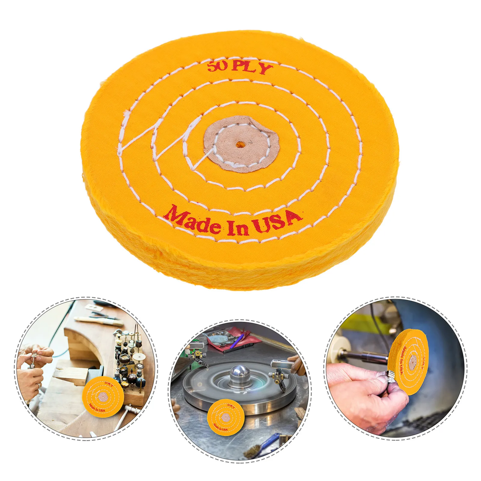 5 Inch Fabric Polishing Wheel for Grinder – Buffing Disc for Jewelry, Gemstone & Metal Polishing and Cleaning