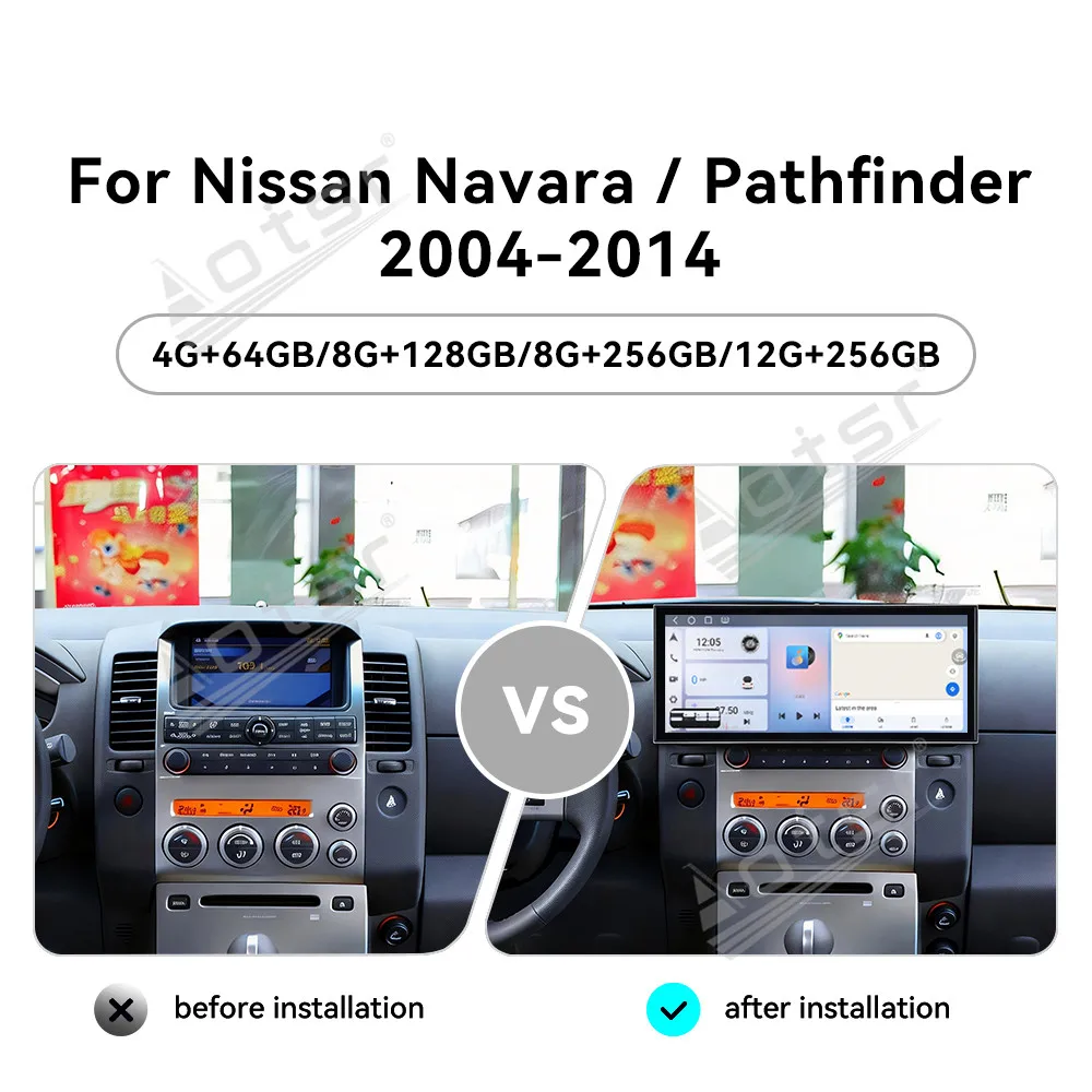 

For Nissan Navara 2004-2014 Android 15 15.8'' HD Car Radio Car Multimedia Video Player GPS Navigation Carplay Unit DSP BT WIFI