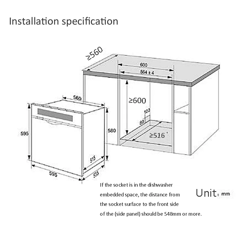 غسالة أطباق ذكية مدمجة ، غسالة أطباق ، تعقيم بدرجة حرارة عالية ، غسالة أطباق مطبخ