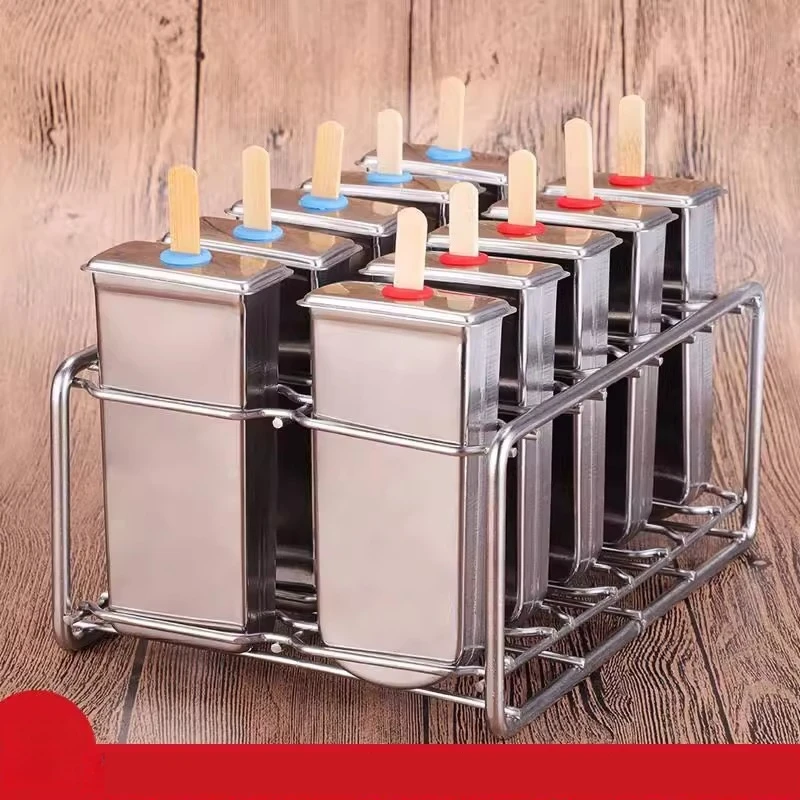 

Набор форм для мороженого из нержавеющей стали, многоразовый DIY домашний мороженица для детей и взрослых, замороженные фрукты, закуски, десерт, легко чистится