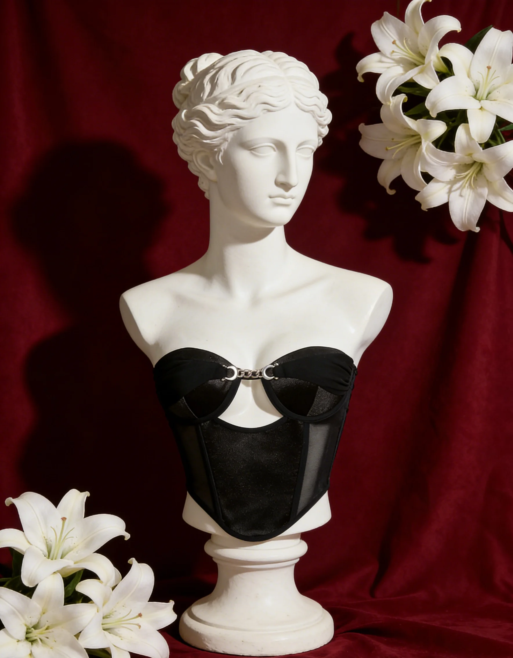 【 Fragments.SPECIAL LINK:THE MASCOT'SLITTLE GIFT.】Edgy Sheer Sexy Crop Top, Chest Shaping, Lapis Lazuli Fashion Women's Vest