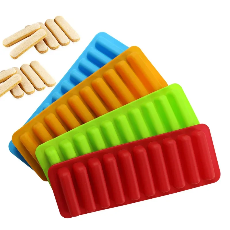 Food Grade 10 Hohlraum Silikon Bar Ice Cube Tray Eiswürfel Kleine Rechteck Form Eismaschine Küche