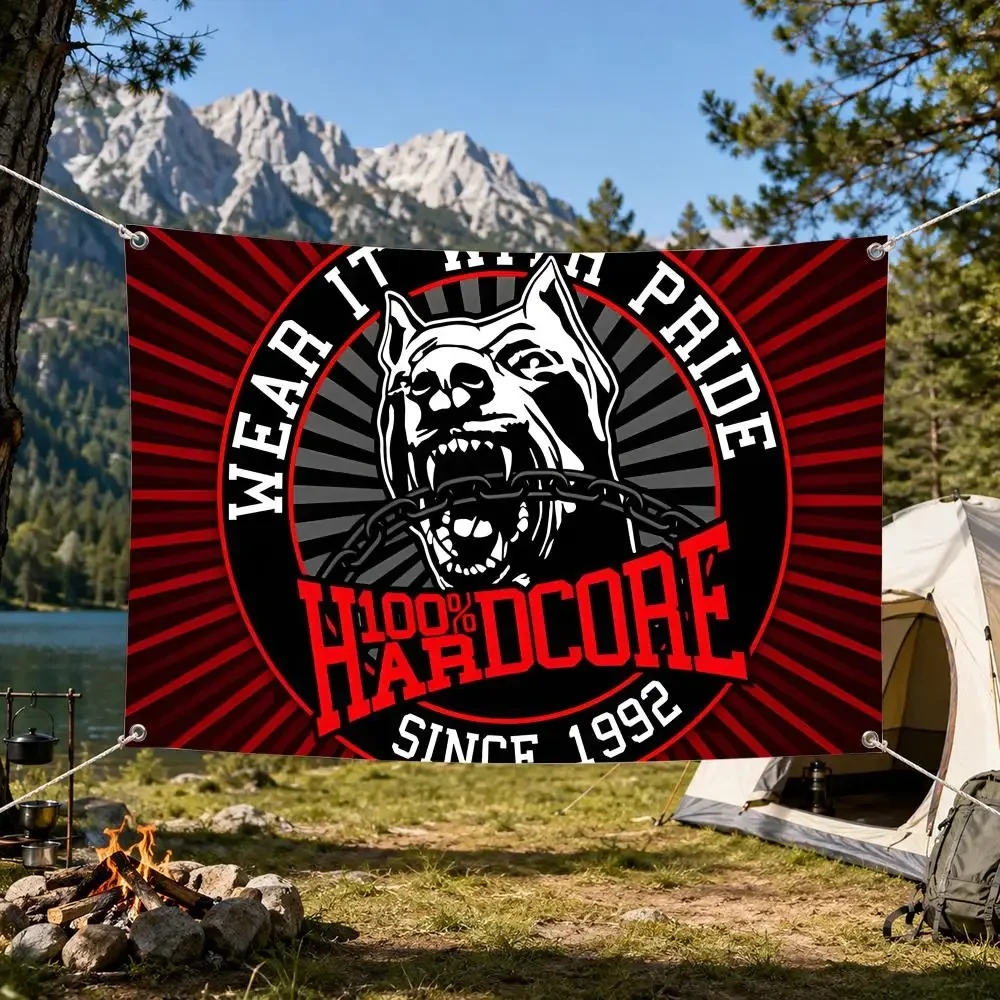 Cool 100 H-Hardcore Flags Aesthetic Wall Tapestry Printed Wall Hanging Living Room Party Outdoor Decor