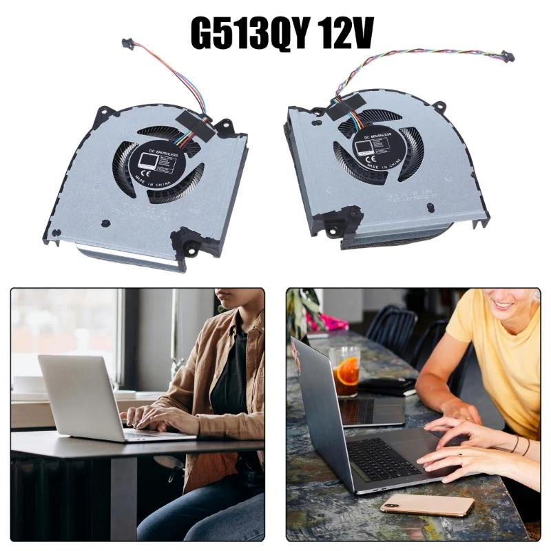 Replacement CPU GPU Cooling Fan for G513QY G713QY Laptop Heat Dissipation Fan