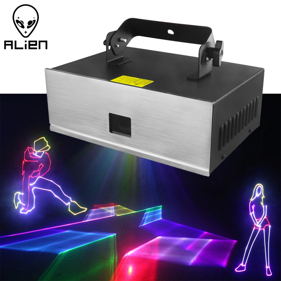 ALIEN 2W 4W 5IN1 RGB Animation 3D Beam Stage Laser Lights Projector DJ Disco Bar Club Effect Party Dance Wedding Xmas Show Lamp