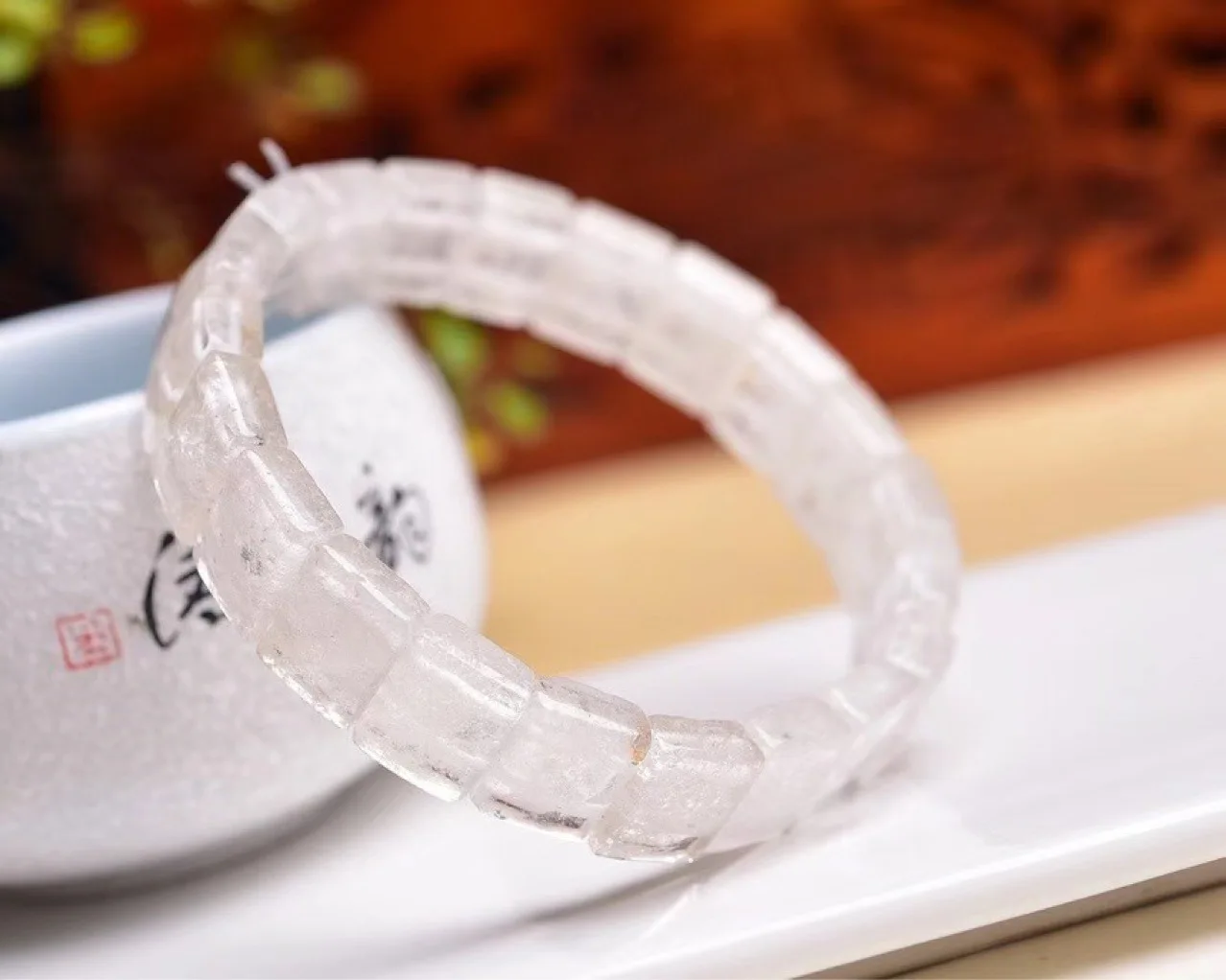 Natural Rock Crystal Quartz Bracelet 9x12mm Genuine Semi-Precious Gemstone Jewelry Wholesale 18cm