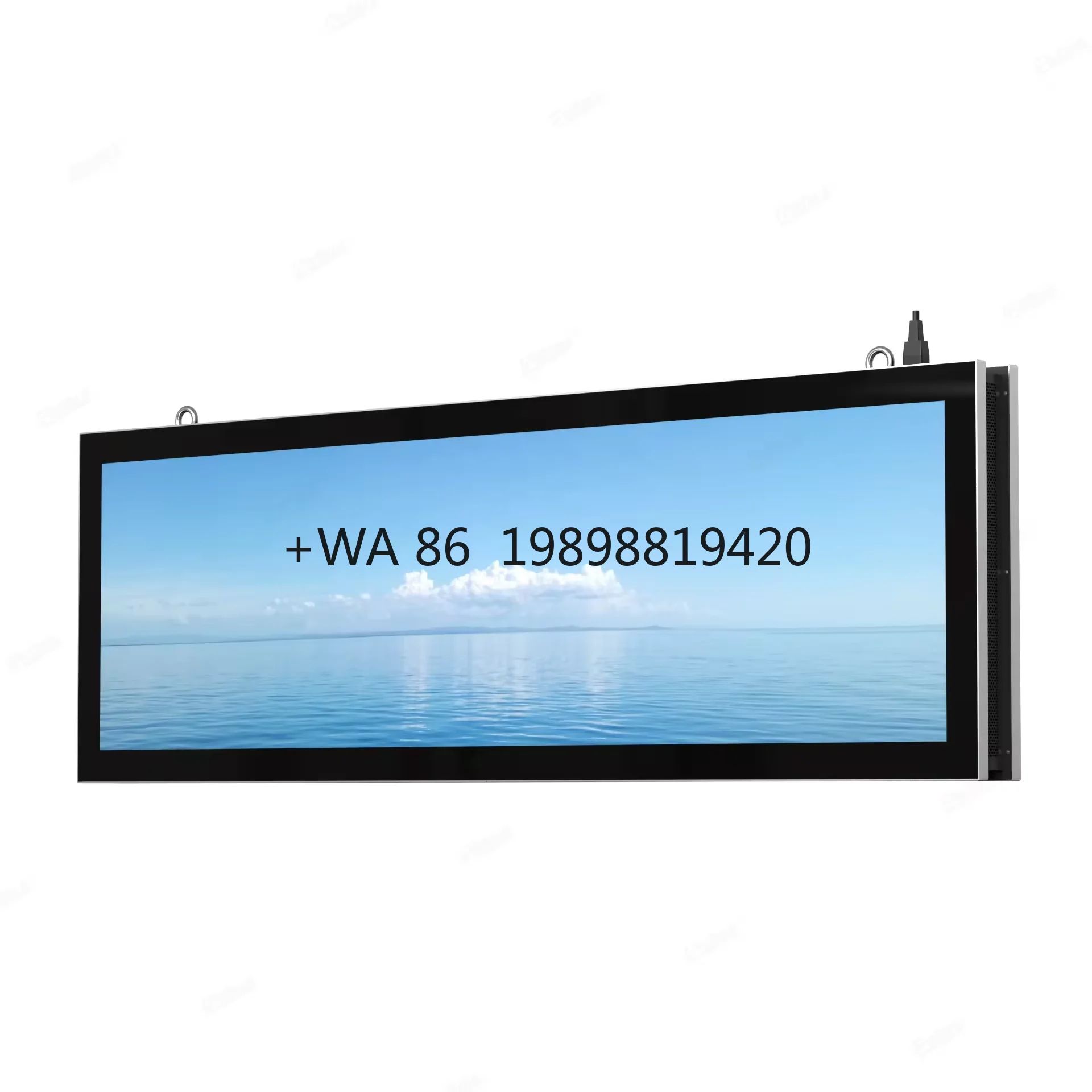 

55 Inch Ultra-Narrow Edge Wall Mounted 4K Player Double Sided Advertising Bar LCD Wide Stretch Digital Poster Screen