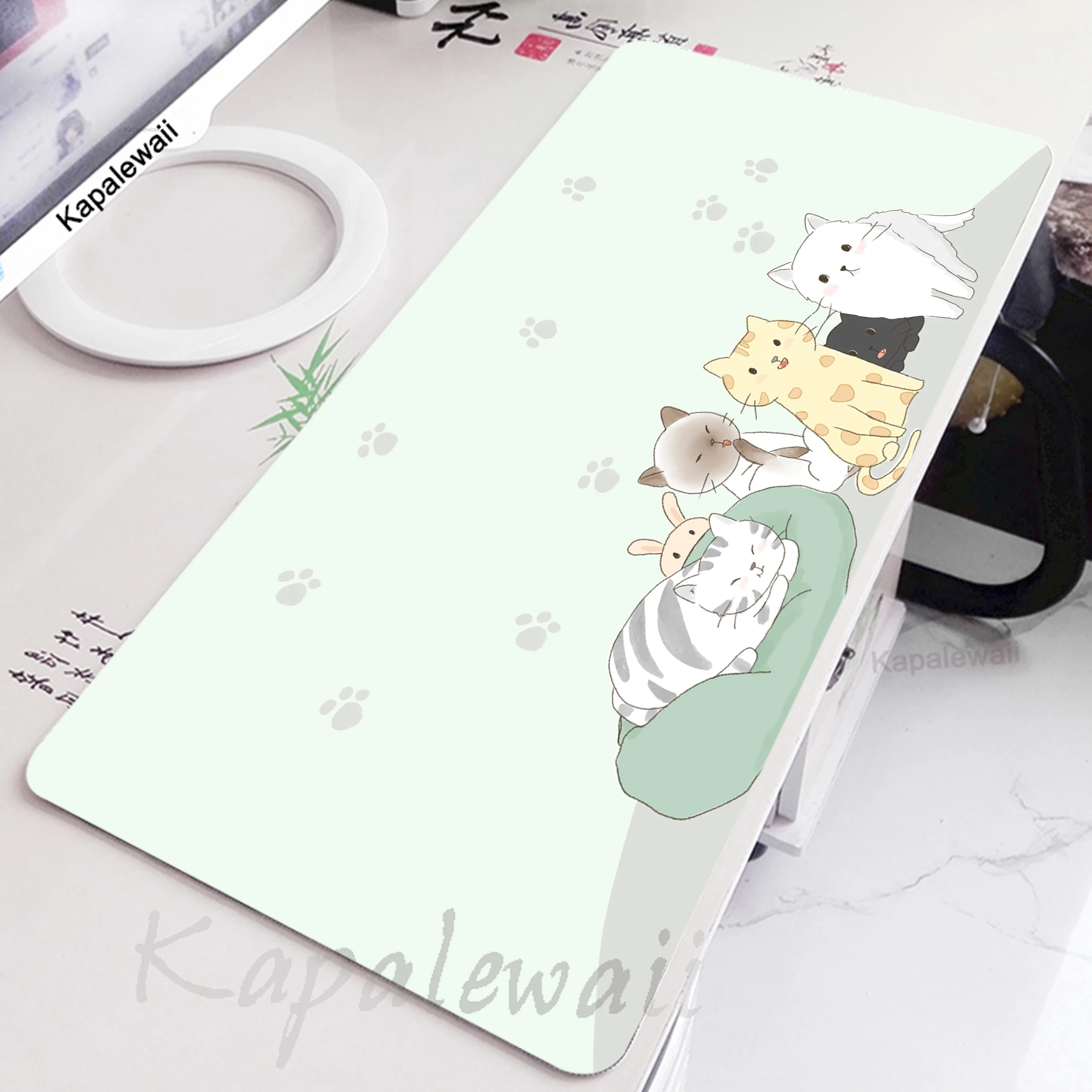 

Sakura Cat Mause Pad Computer Large Mouse Mat Office Oversize Anime Cute Kawaii Mousepad XXL Keyboard Pads Office Desk Mat