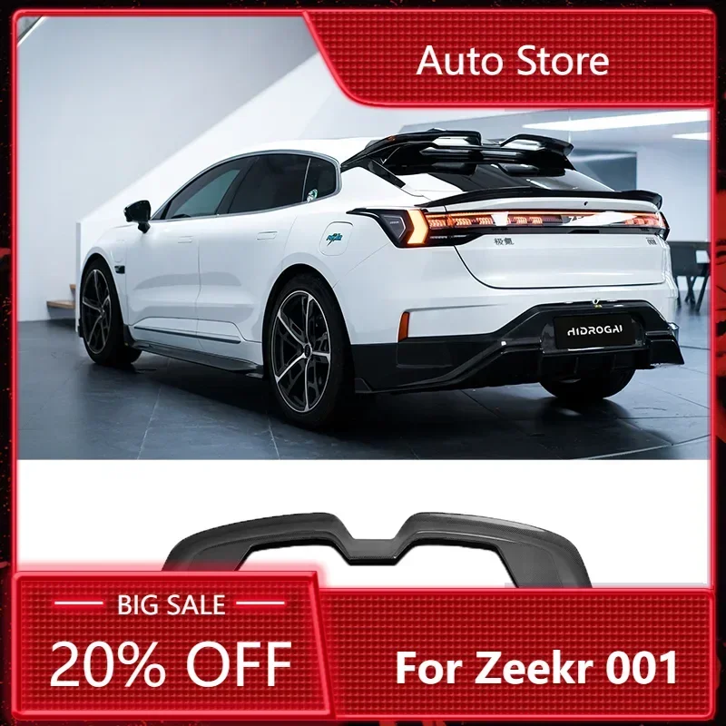 New！ Carbon fiber Body Kit for ZEEKR 001 2021-2024 Front lip Rear lip Side skirt Engine Cover  Top wing Car Accessories