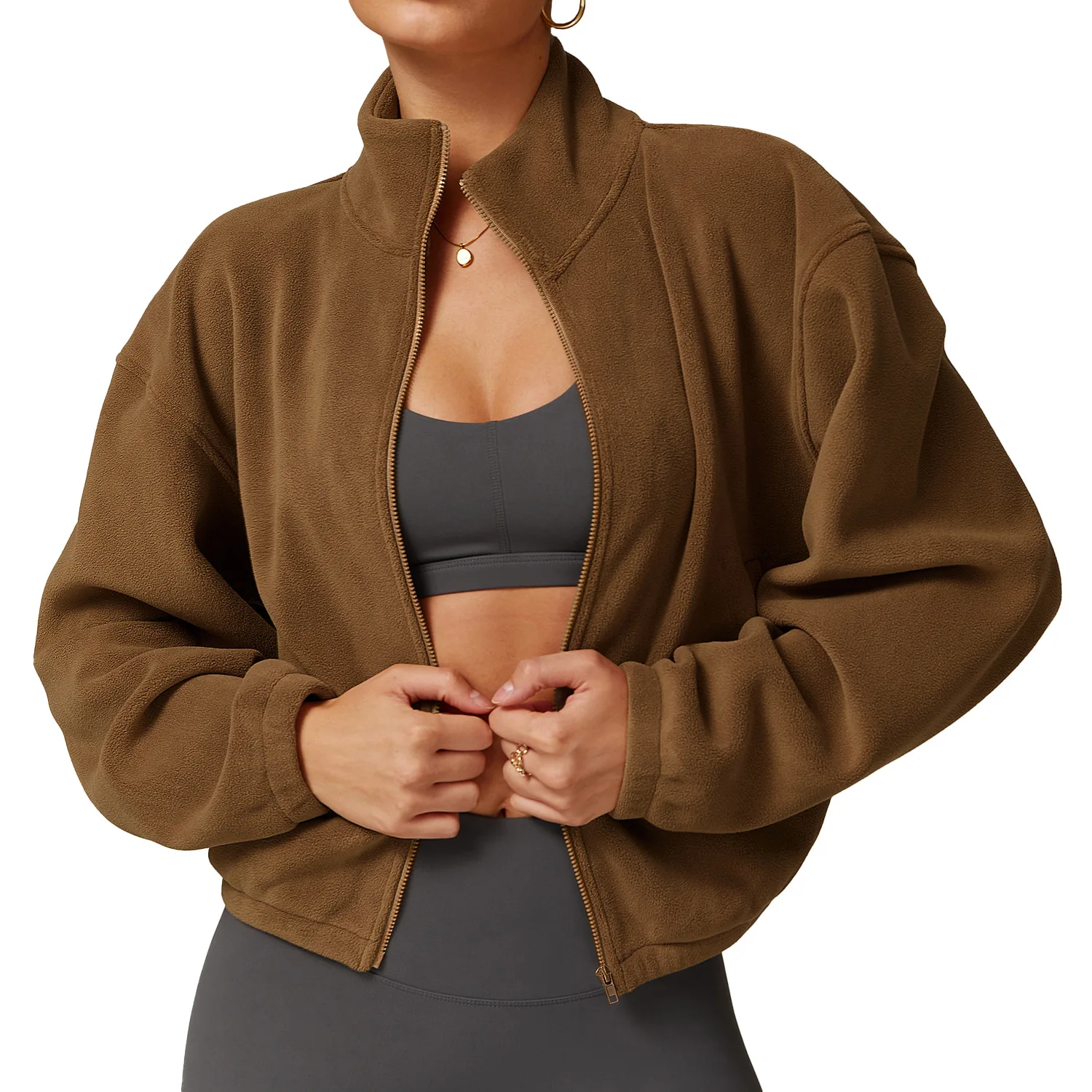 

Mermaid Curve Outdoor Winter Lambcock Coat Women's High-grade Fleece Fleece Thickened Warm Coat