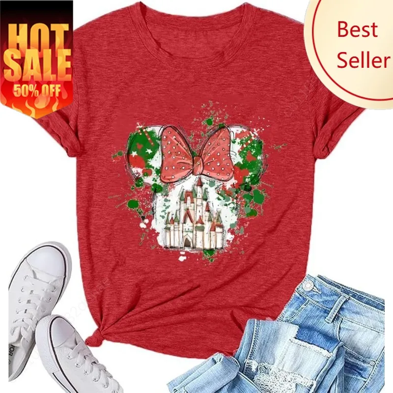 

Magic Castle Shirt for Women Cute Kingdom Graphic Tshirt Casual Holiday Vacation Short Sleeve Tee Tops
