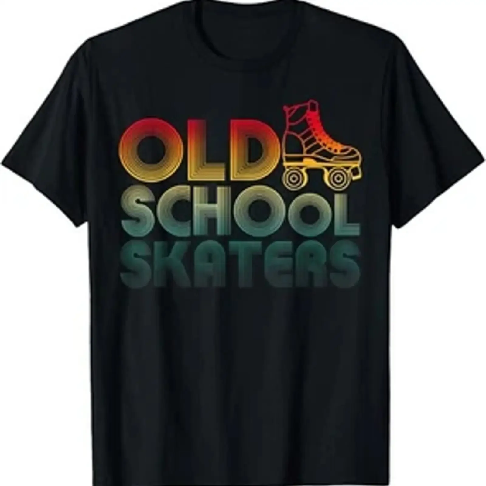 Roller Skates Old School Vintage Derby Funky 70_s Party T Shirt vintage Washed Comfortable Stylish graphic Unisex Slightly
