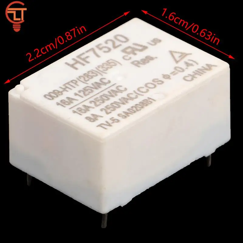 1Pc HF7520 009-HTP 10A 16A 4pin Relay 4 Pin Constant Temperature Electric Heating Kettle Relay Replacement Part