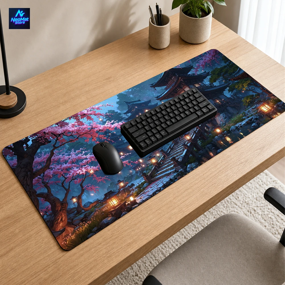 Japanese Sakura Desk Mat Gamin - Zen Gaming Accessories review and price