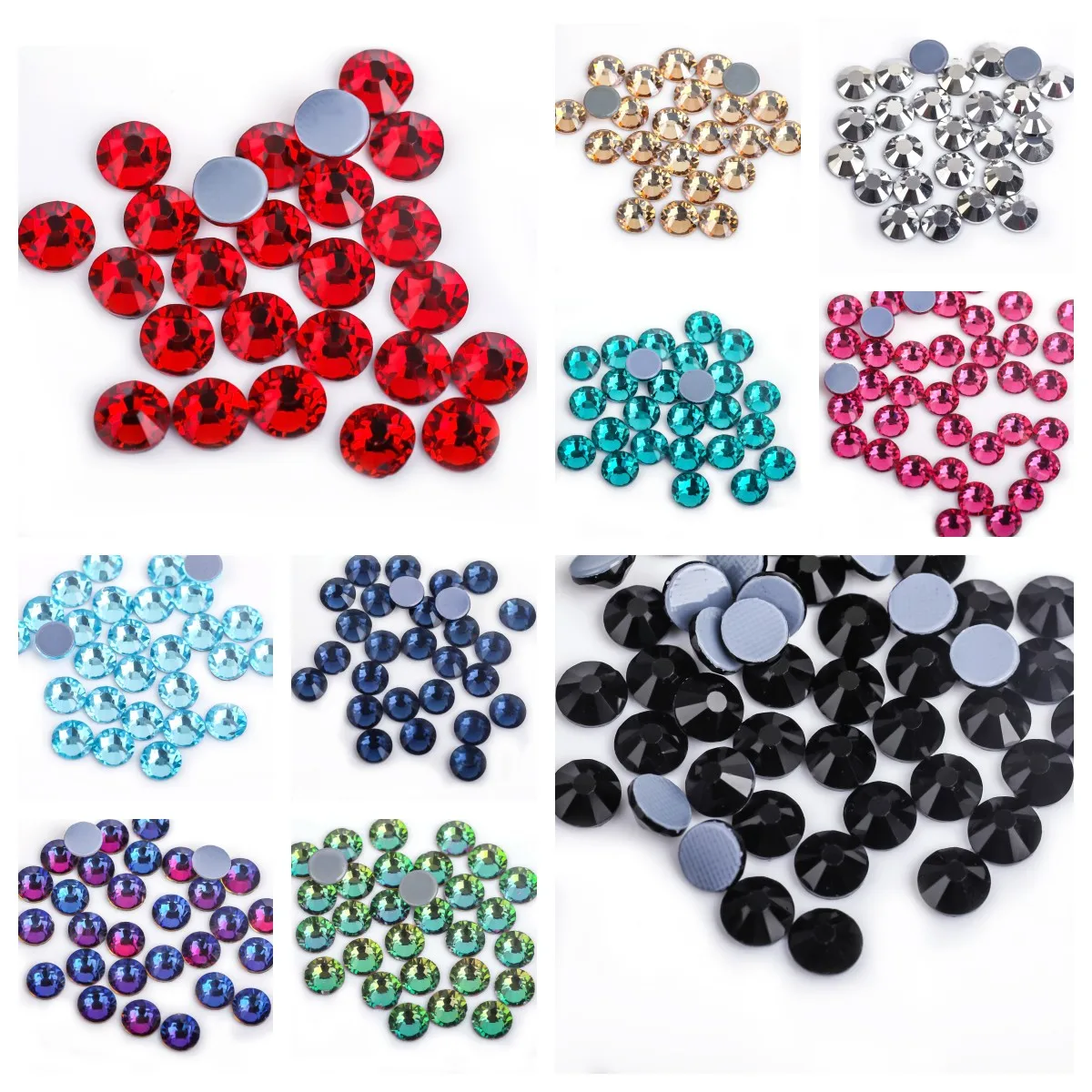 1440pcs/bag SS10 Colors DMC Flatback Crystals Hot Fix Rhinestones, Glass Strass Sewing & Fabric Rhinestone