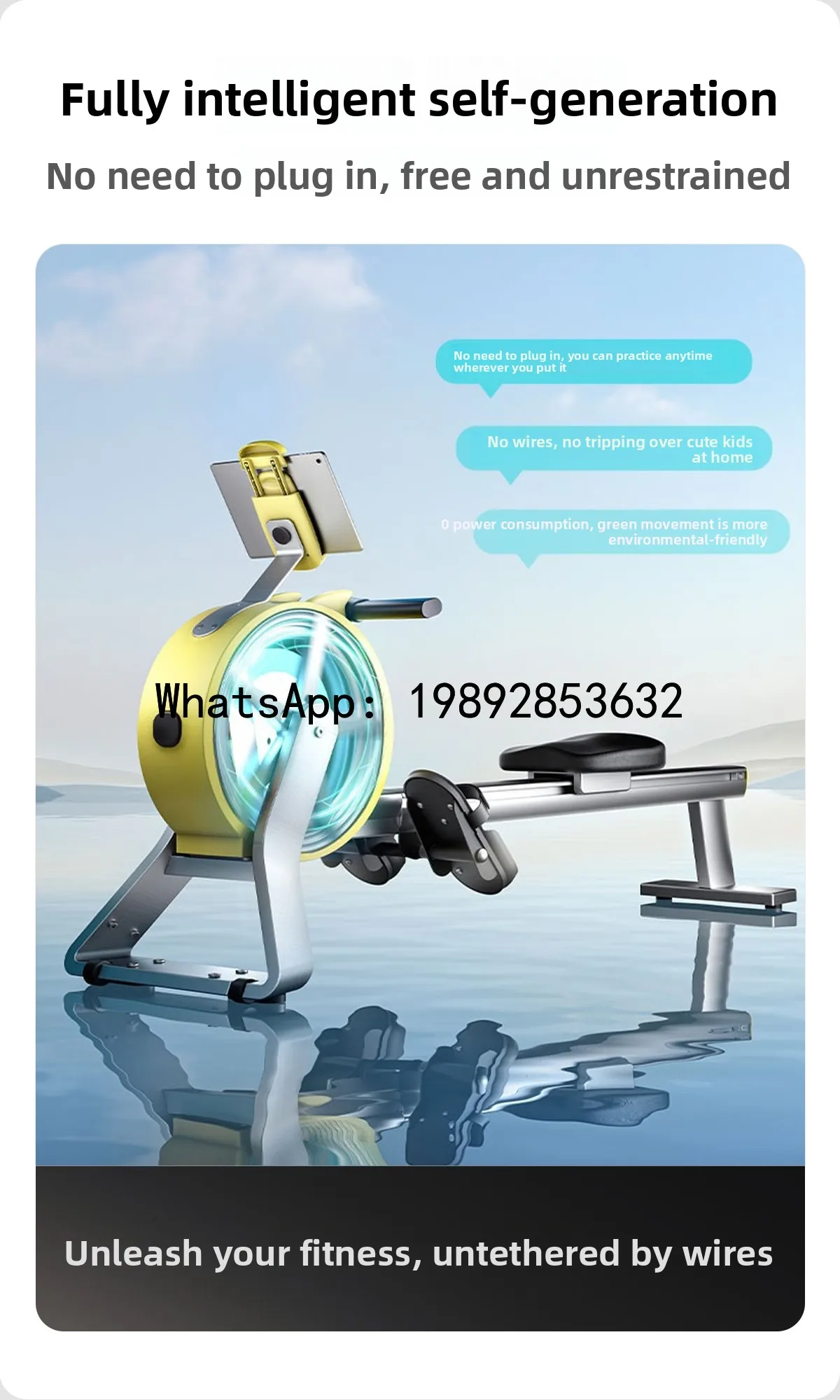 YFY Rowing Machine Intelligent Magnetic Resistance Self-Generating Home Indoor Fitness Equipment Dragon Boat Training Equipment