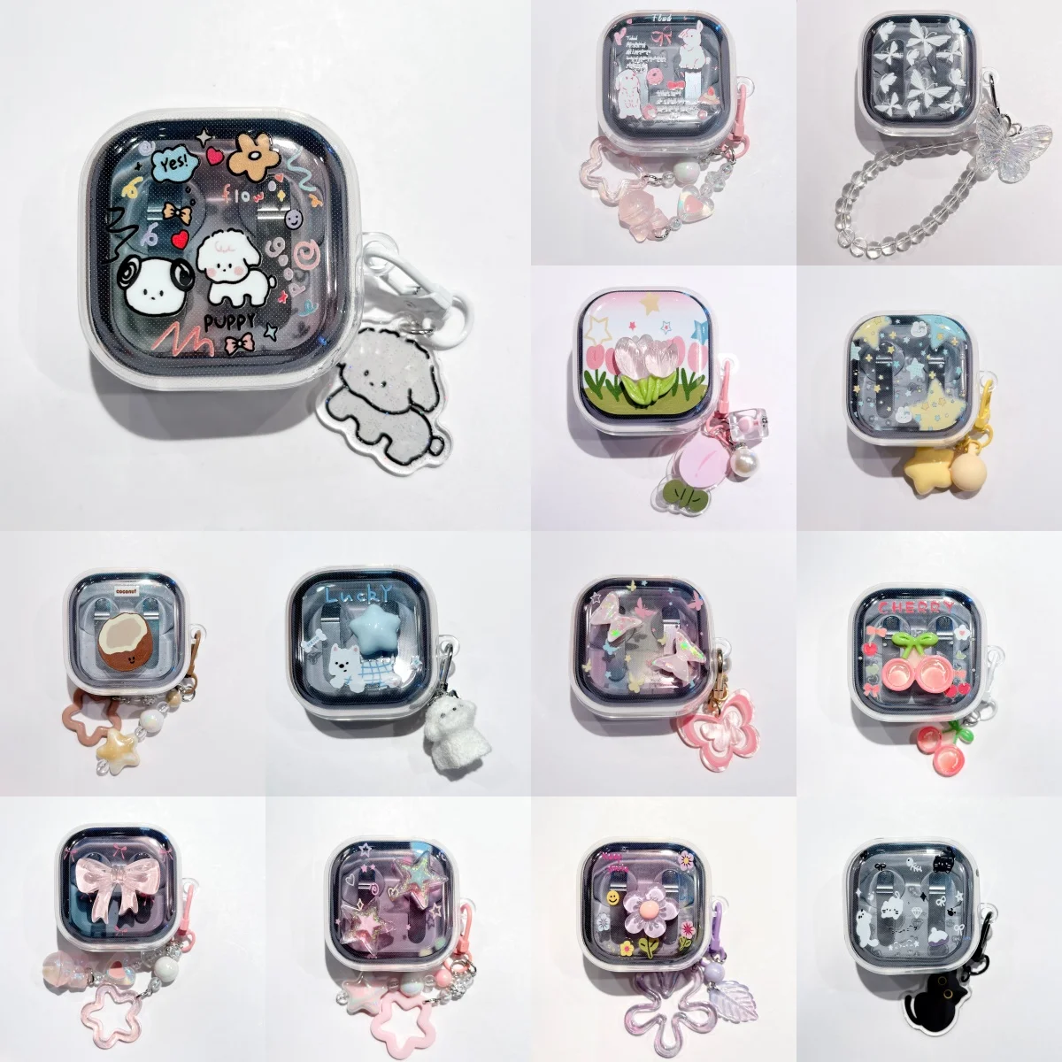 

For Samsung Galaxy Buds 4 /4Pro Case Butterfly Shell Flower Rabbit Star Puppy Badminton Silicone Wireless Protector Accessories