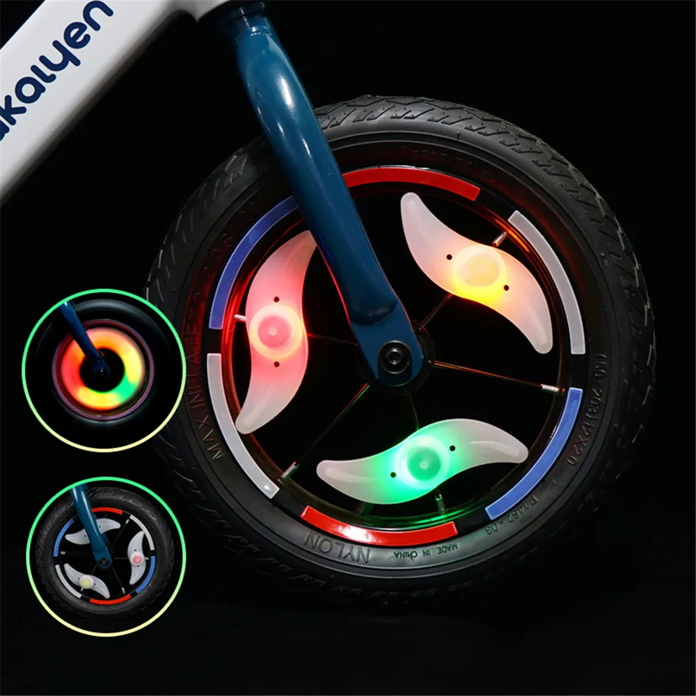 New Bicycle Spoke Lights 3 Lighting Mode MTB Road Bike Wheel Decoration LED Neon Color Night Cycling Safety Warning FlashLamp