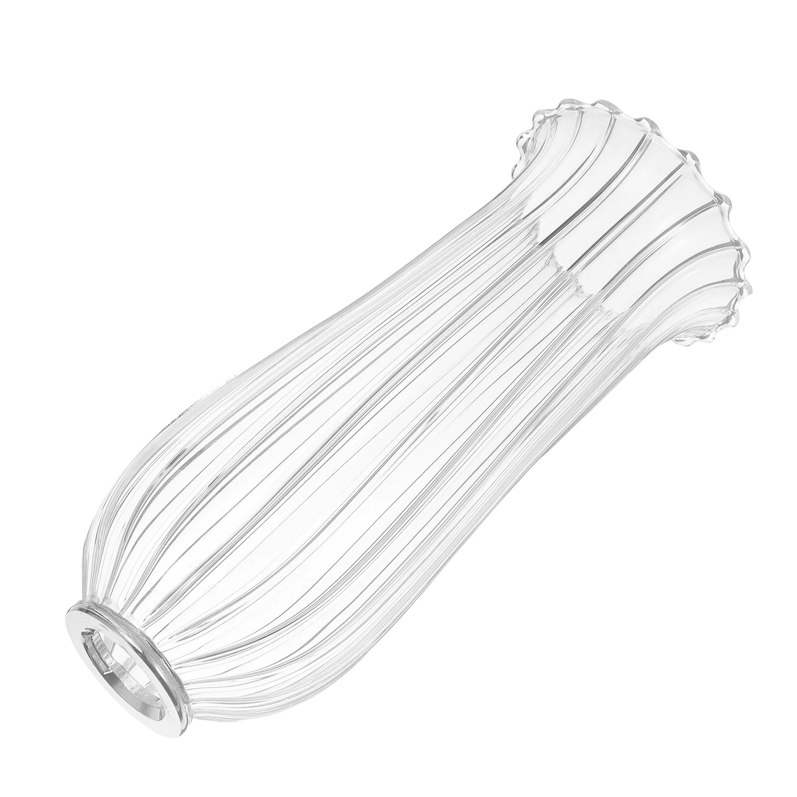 

Clear Glass Lampshade Transparent Cylinder Elegant Crystal Design for Candlelight Dinner Wedding Table Light Fixture