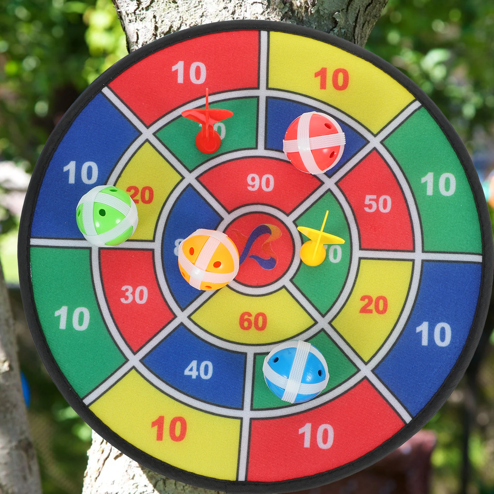 6 قطعة 1 مجموعة ألعاب لوحة الأمان ممارسة لعبة الكرة اللزجة الدعامة التفاعلية لوازم ألعاب الحفلات (30 سنتيمتر ، كرة لزجة و)