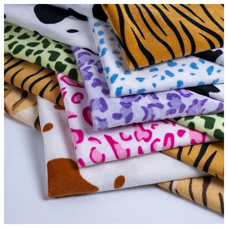 

Animal Print Tiger Leopard Zebra Cow Spotted Fabric Imitation Animal Pattern Short Plush Fabric Wild Man Costume Diy Toy Fabric