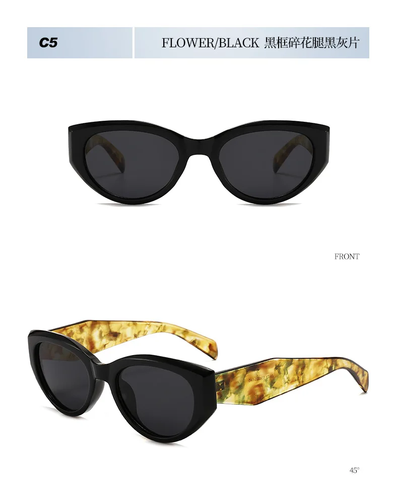 Trendy Beliebte Cat Eye Sonnenbrille Weiblich Männlich Luxus Marke Designer Brillen Outdoor Fahren Reise Schatten Unisex UV400 Lentes – Detail 18