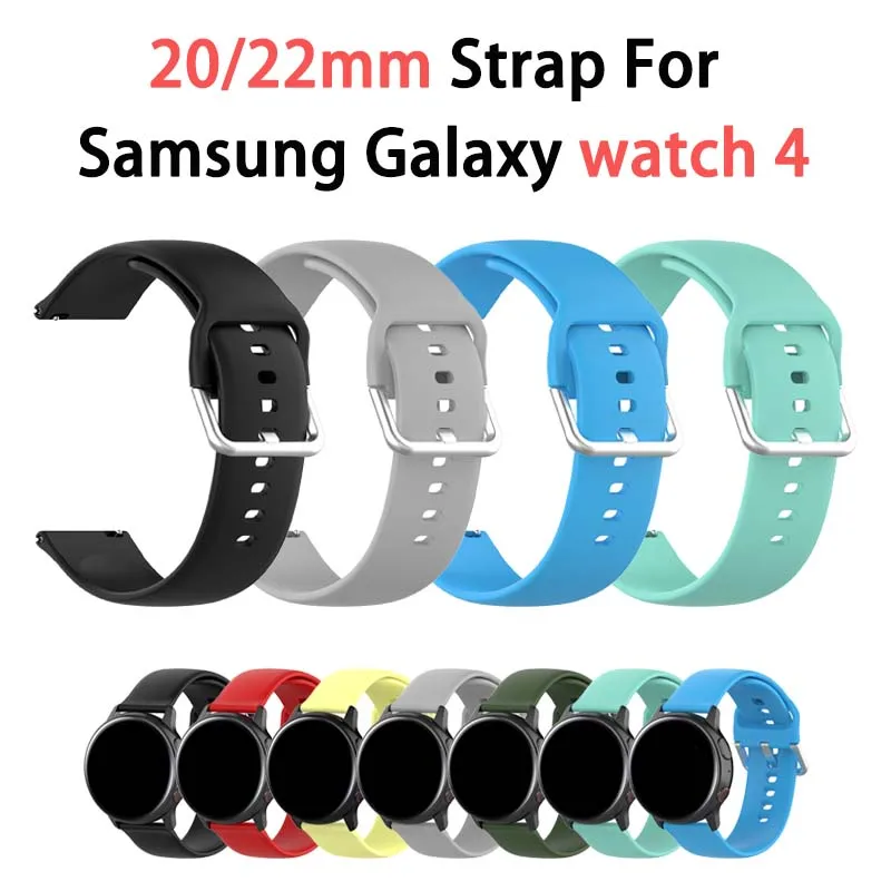 20mm 22mm watch Band for Amazfit bip5 GTS 4 3 2 GTS2mini Gtr 2 4 42mm Silicone Bracelet Samsung Galaxy watch 6 5 40mm 44mm Strap