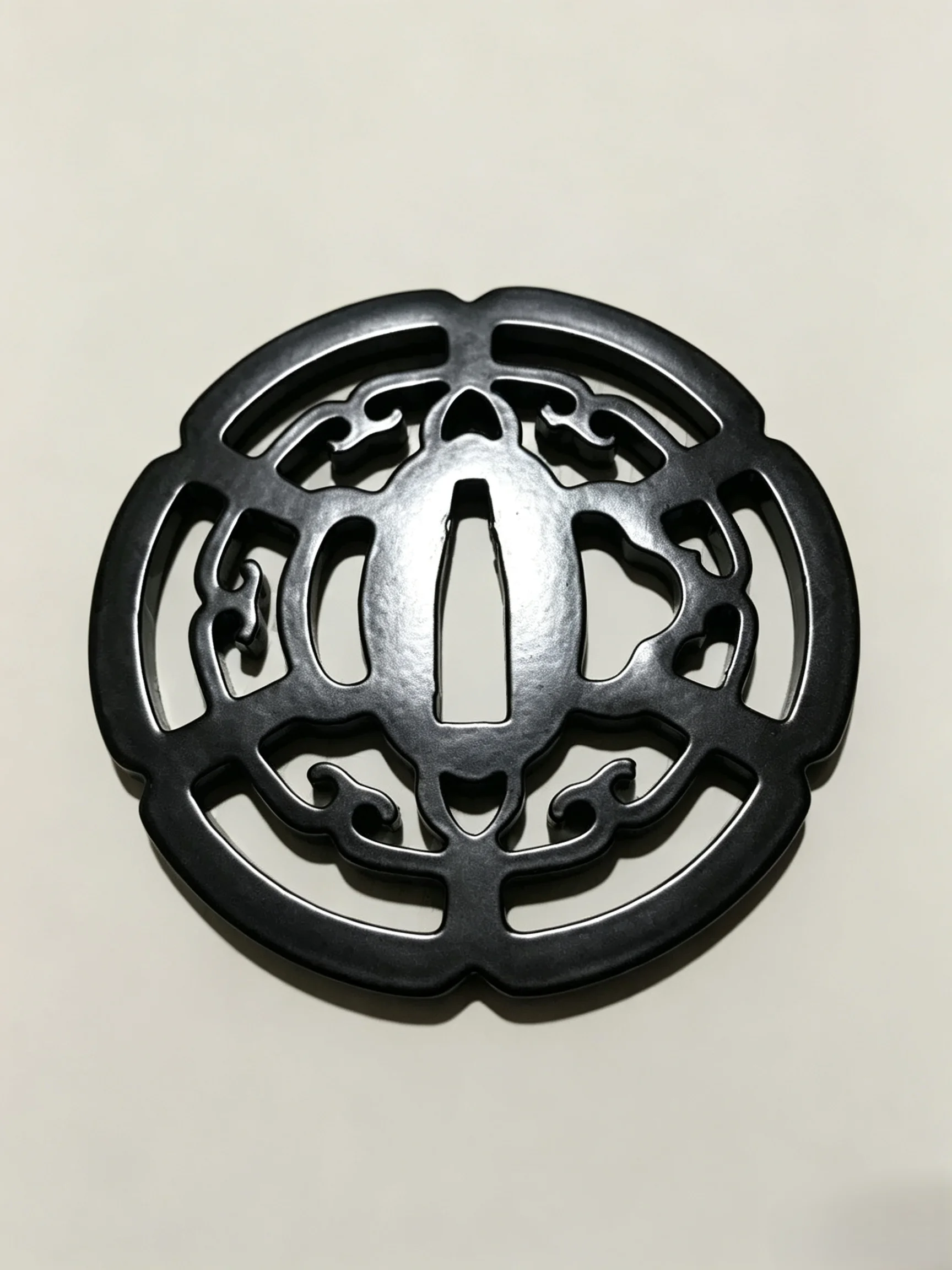 Quality Forged Hollowed Iron Katana Tsuba Handguard Disk for JP Katana Tachi Wakizashi Iaido Sword