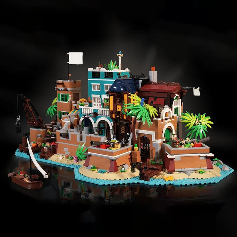 3247pcs MOC The Pirate Port Nassau Pirates Model Building Blocks Architecture Toy Christmas Gifts Education Display Art DIY