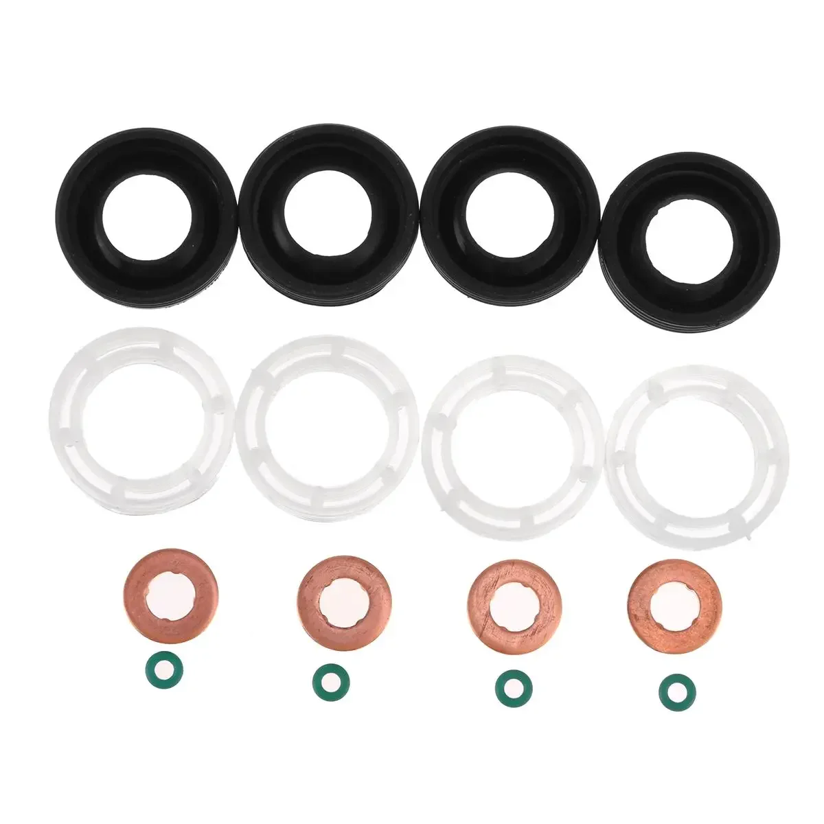 NEW Car  16PCS FUEL INJECTOR SEAL+PROTECTORS+WASHER+O-RING FOR PEUGEOT 207/ 307/ 407 1.6 HDI 2004 Car 198299