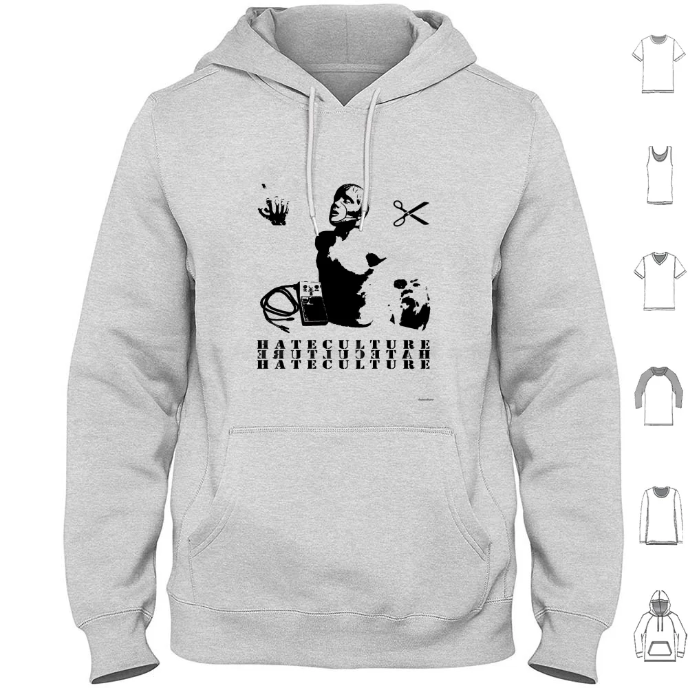 Cpr-Boi Hoodie Cotton Long Sleeve Graphic Grind Black White Goth Death Metal Punk Alternative Nihilism Cool Post Weird
