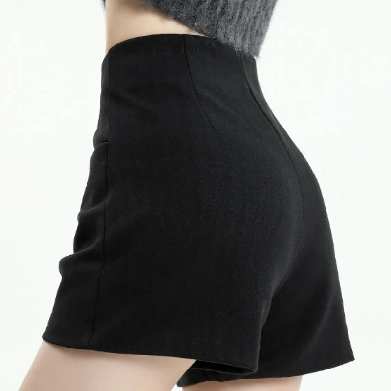 S-3XL 반바지 여성 우아한 캐주얼 하이 웨이스트 올 매치 여름 데일리 블랙 한국 패션 스타일 Hot Girls streetwear Design Cozy