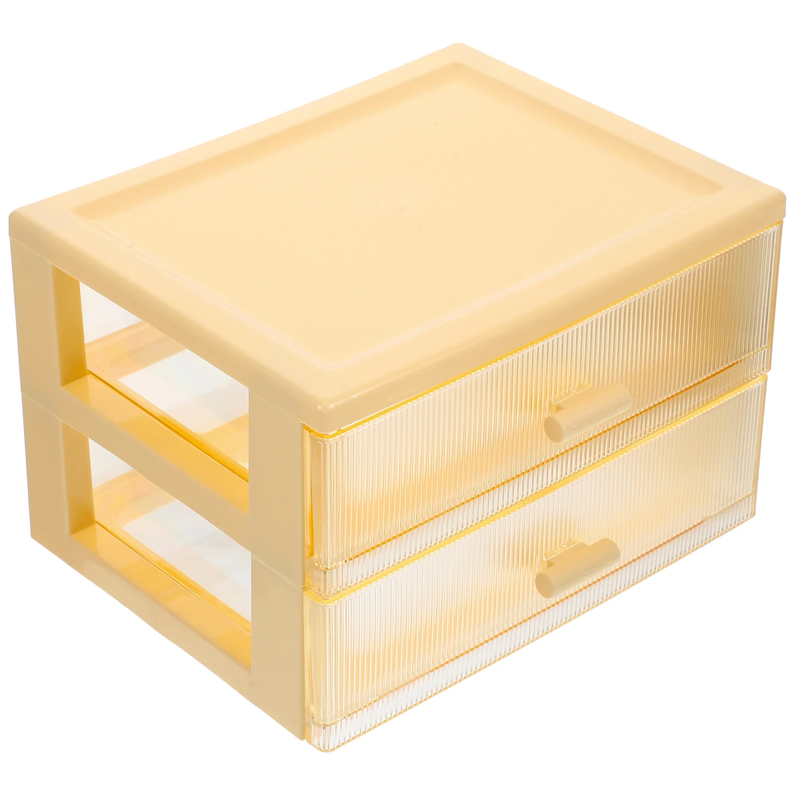 

Desktop Drawer Storage Box Plastic Makeup Organizer Trays for Vanity Yellow Pp Office