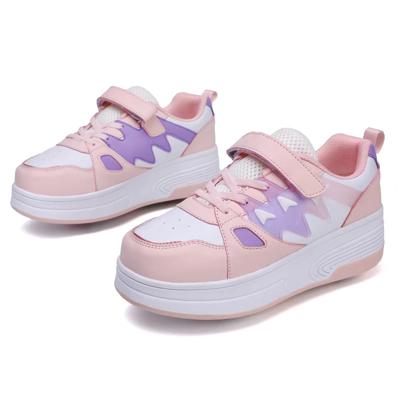 Childrens Roller Skates Shoes Fashion Breathable Parkour Two Wheel Detachable Sliding Style Sports Daily Rollerblade Kids Shoes