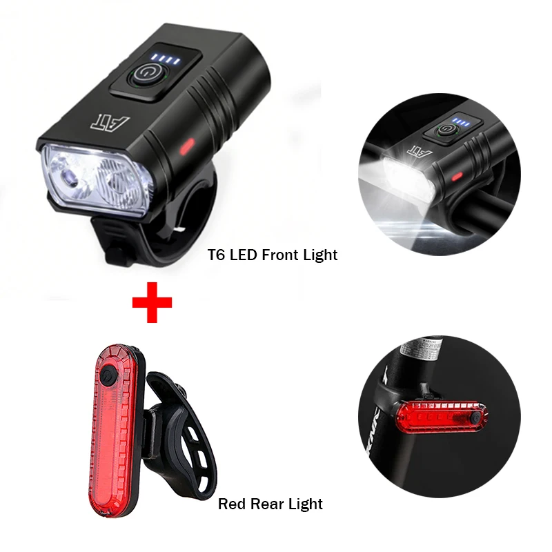 LED Fietskoplamp Type-C Oplaadbare Fietskoplamp MTB Racefiets Koplamp Eenvoudig te installeren Fietsaccessoires