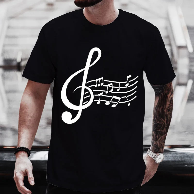 2024 T -Shirt for Men Women Fashion T-Shirts Summer Short Sleeve Tee Tshirt Tops Music NOTES Design T Shirt Fashion Casual Tops