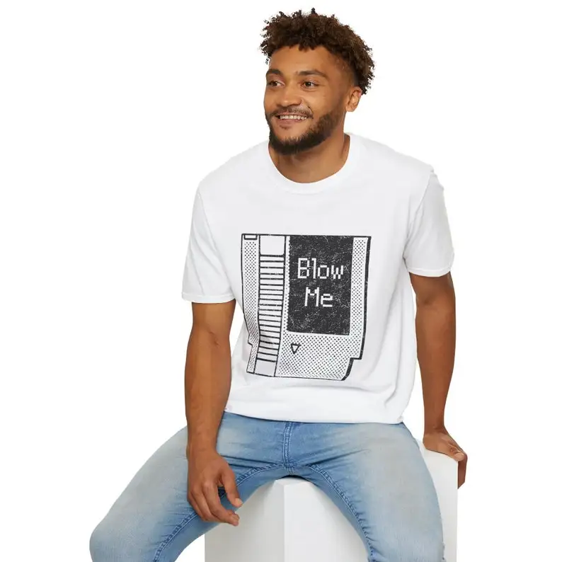 T-shirt de jeu vidéo vintage, cadeau pour les joueurs, chemise graphique, Blow Me Tee Cartridge T Lover Dad, années 90