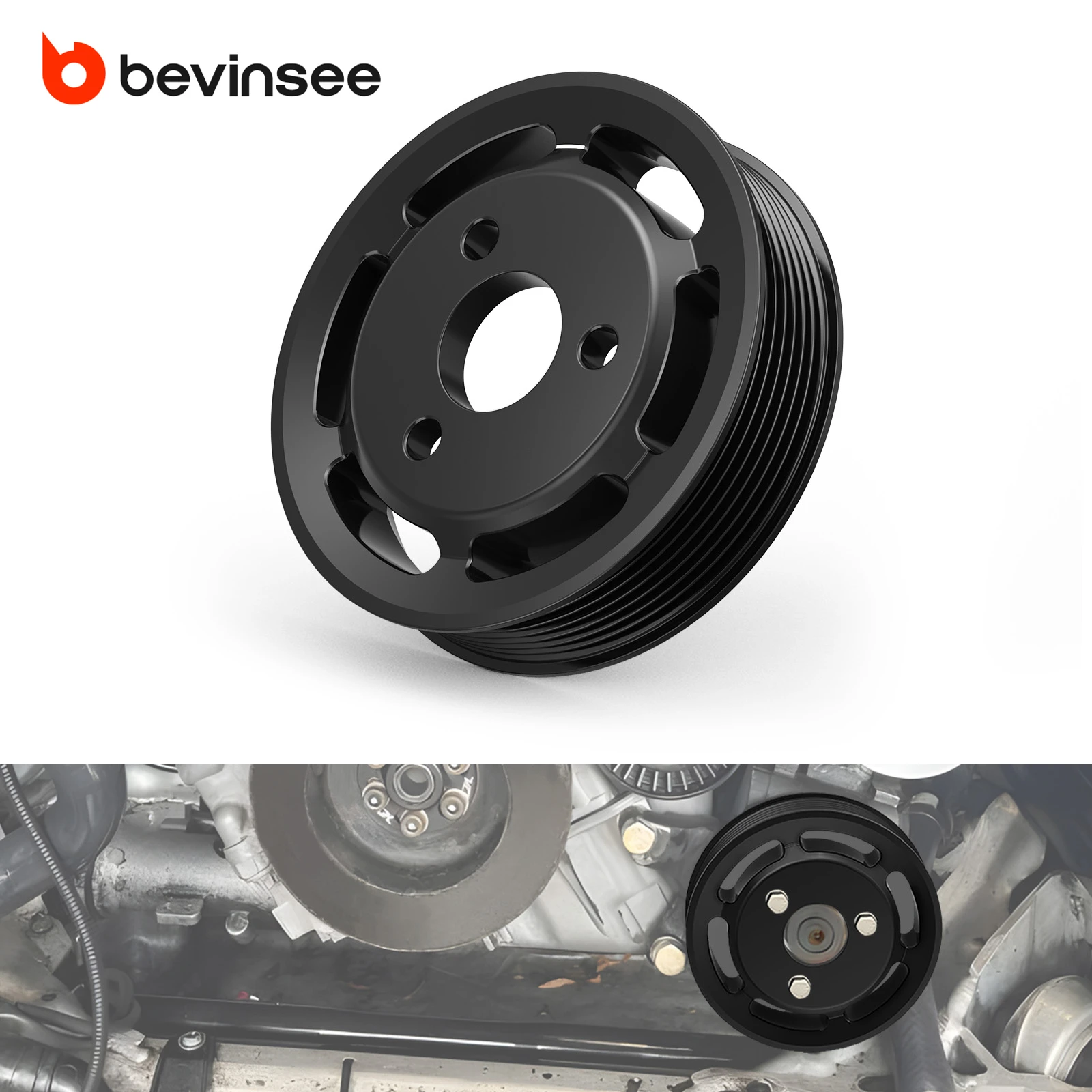 

Для BMW N54, BEVINSEE сверхмощный шкив гидроусилителя руля для BMW E90 E91 E92 E93 E82 E88 335i 335xi 135i, замена на 32427553955